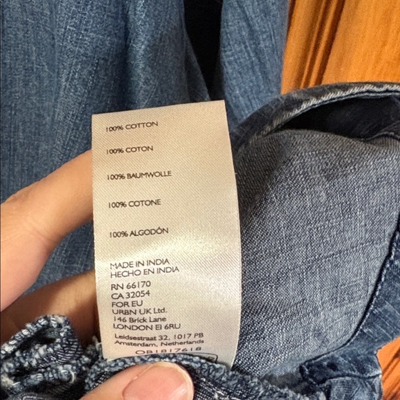 NWOT | Free People Denim Find Me Now Mini Dress - Blue - 100% cotton - Size XS - Picture 10 of 12